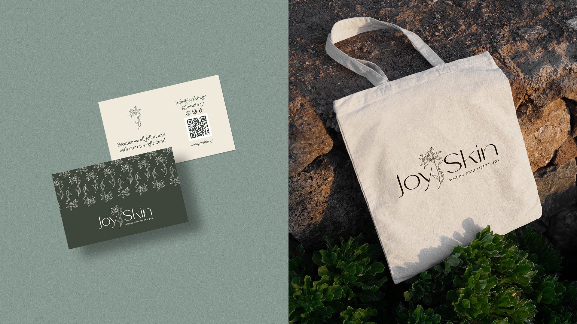 JoySkin thank you card mockup